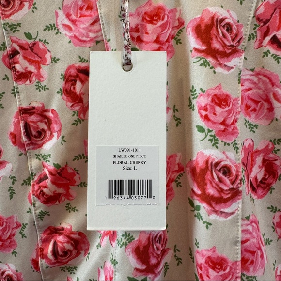 NWT LoveShackFancy Shailee One Piece Swimsuit Bathing suit Rose floral swimwear - Picture 6 of 16